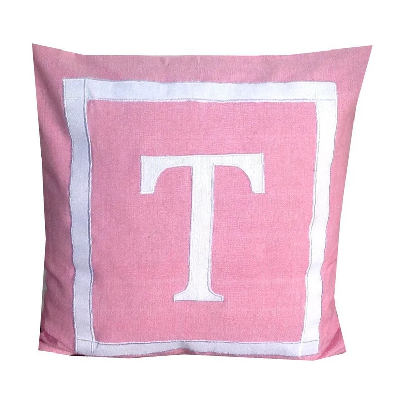 Letter Nursery Pillows, Pink Throw Pillows