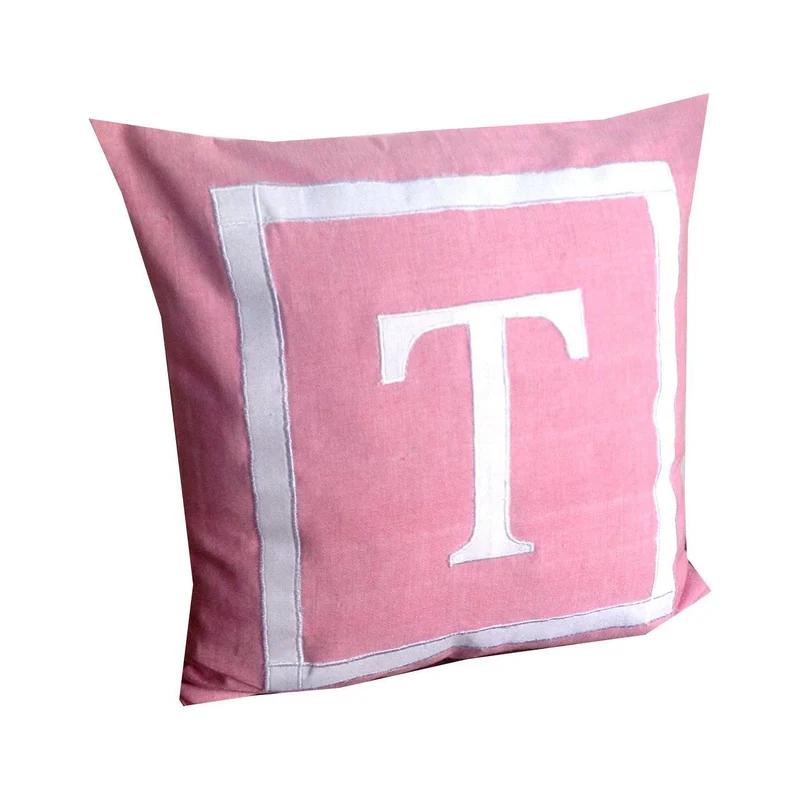 Letter Nursery Pillows, Pink Throw Pillows