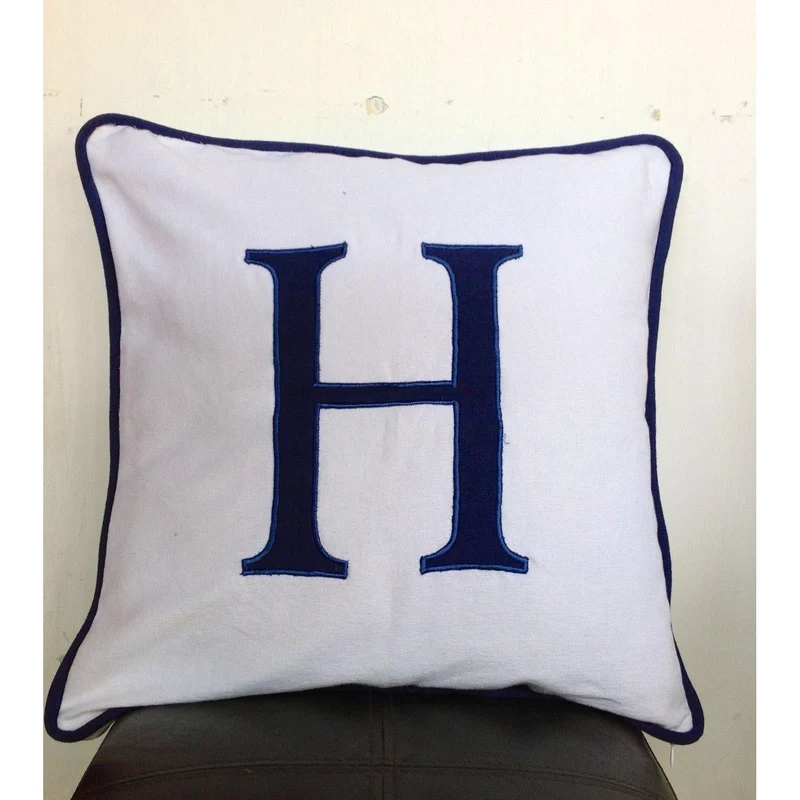Letter Monogram Decor, Personalized Alphabet Pillow Cover