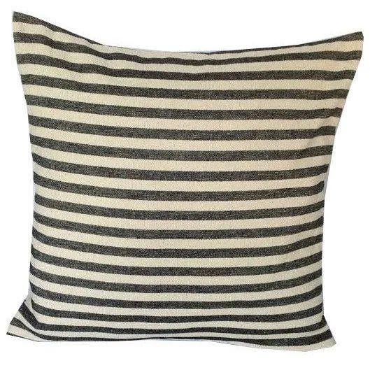 Home Decor, Vintage Inspired Black and Cream Stripes Pillow cover 26 inches-Decorative House Decor Euro Shams