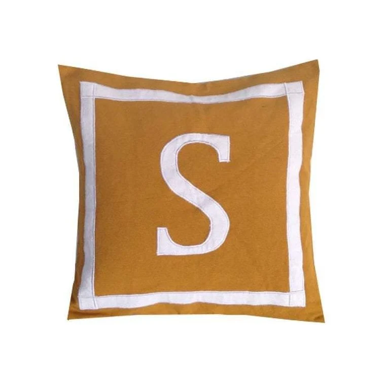 Personalized Mustard Yellow Pillow