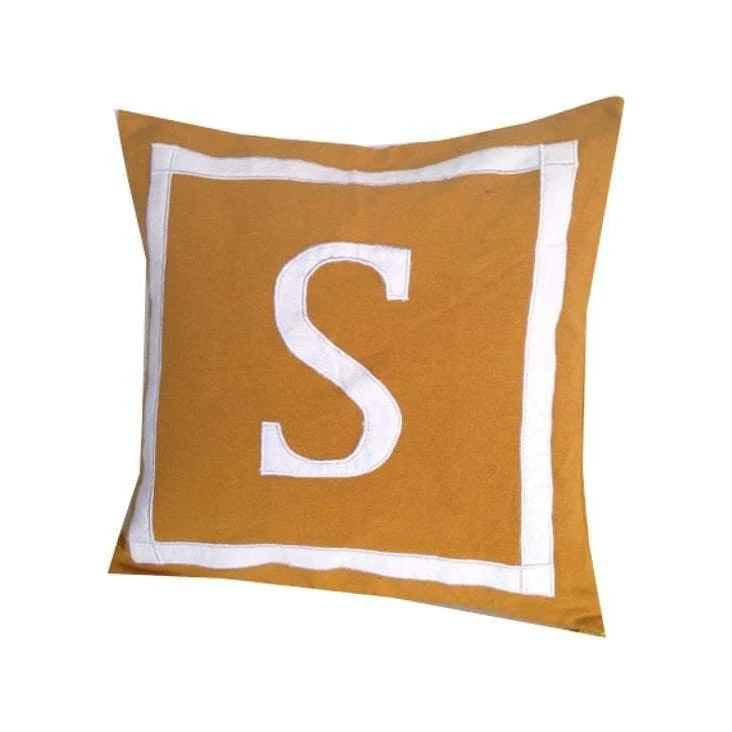 Personalized Mustard Yellow Pillow