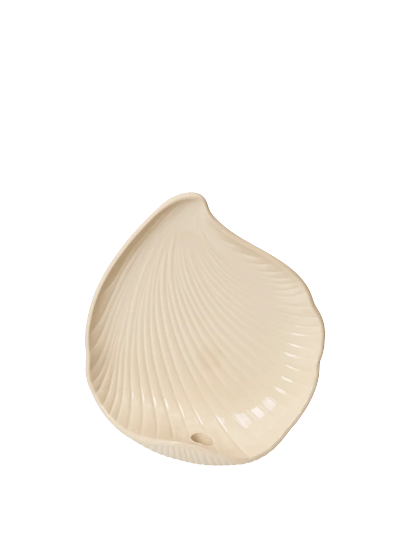 Bougeoir mural en grès blanc Shell - Ferm Living
