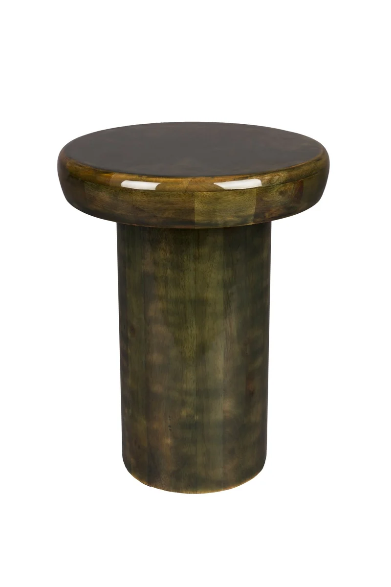 Table d'appoint ronde en bois de manguier vert 35 x 45 cm Mush - Dutchbone