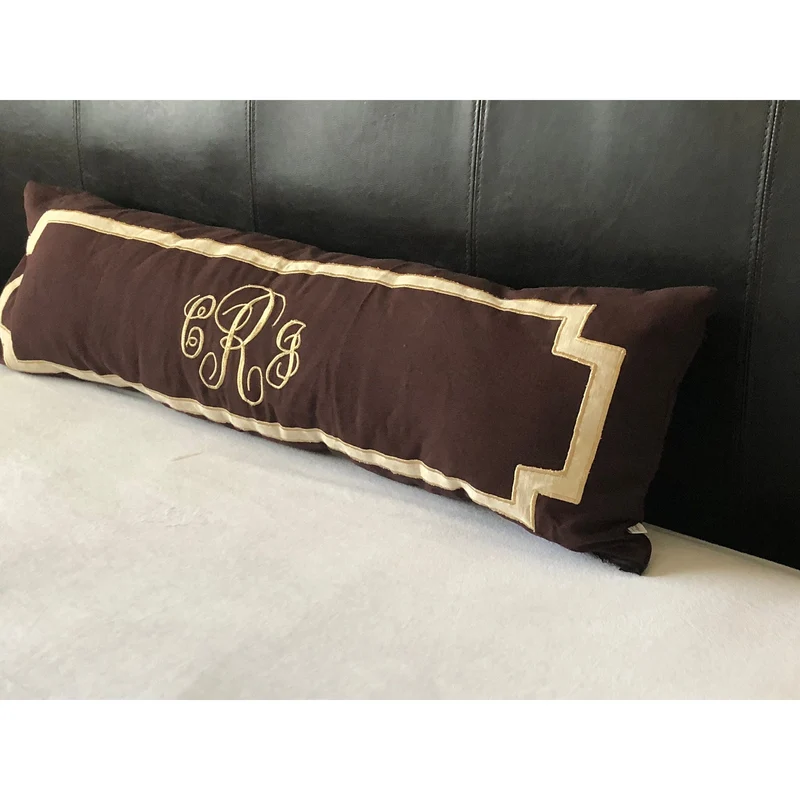 Monogram Pillow Covers, Appliqued Pillows, Bedroom Pillow Decor 12x40