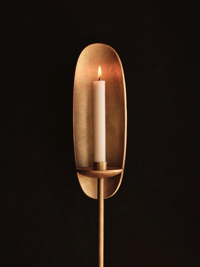 Bougeoir sur pied en laiton Agapé - Ferm Living