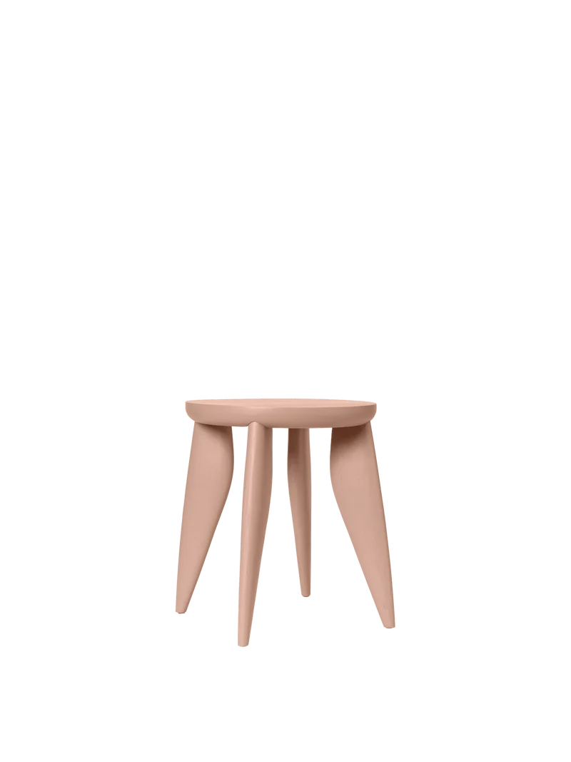 Tabouret rond pour enfant en frêne rose 33 x 30 cm Feve - Ferm Living