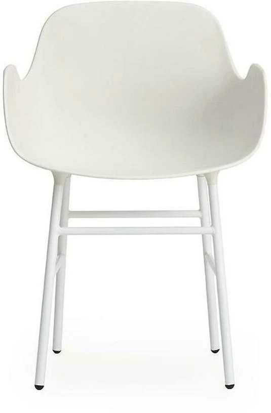 Chaise avec accoudoirs en acier et pp blanc Form - Normann Copenhagen