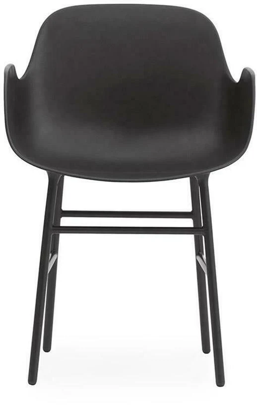 Chaise avec accoudoirs en acier et pp noir Form - Normann Copenhagen
