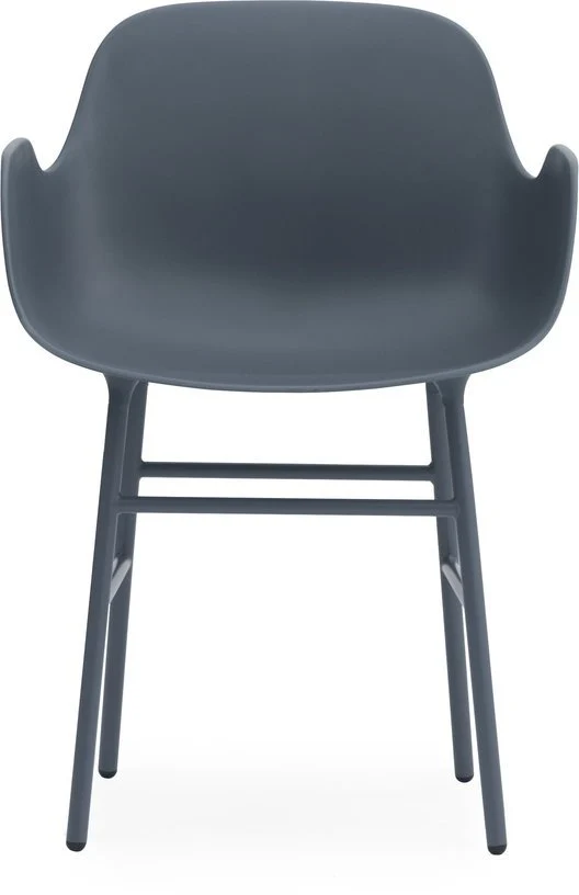 Chaise avec accoudoirs en acier et pp bleu Form - Normann Copenhagen