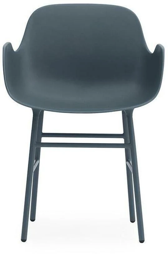 Chaise avec accoudoirs en acier et pp bleu Form - Normann Copenhagen