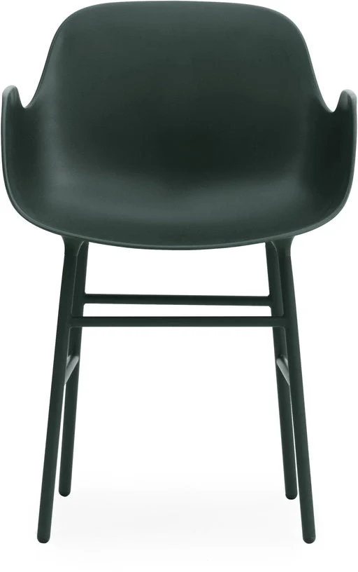 Chaise avec accoudoirs en acier et pp vert Form - Normann Copenhagen