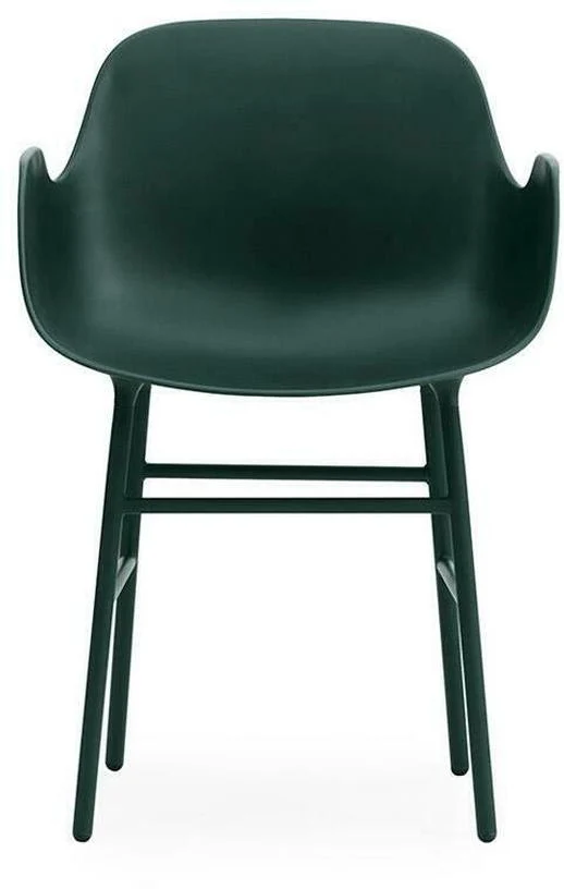 Chaise avec accoudoirs en acier et pp vert Form - Normann Copenhagen