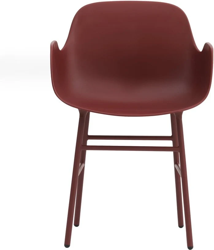 Chaise avec accoudoirs en acier et pp rouge Form - Normann Copenhagen