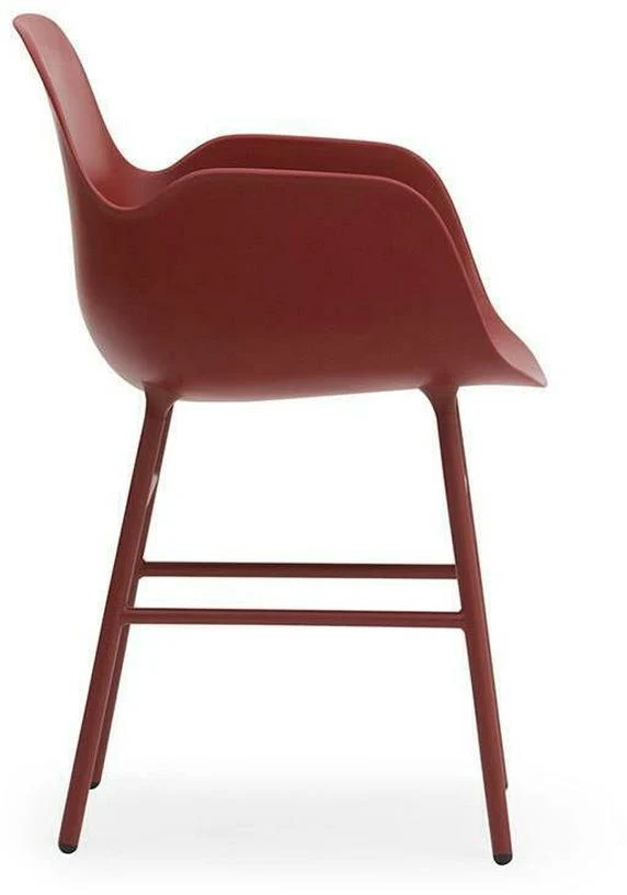 Chaise avec accoudoirs en acier et pp rouge Form - Normann Copenhagen