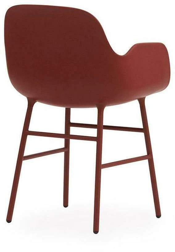 Chaise avec accoudoirs en acier et pp rouge Form - Normann Copenhagen