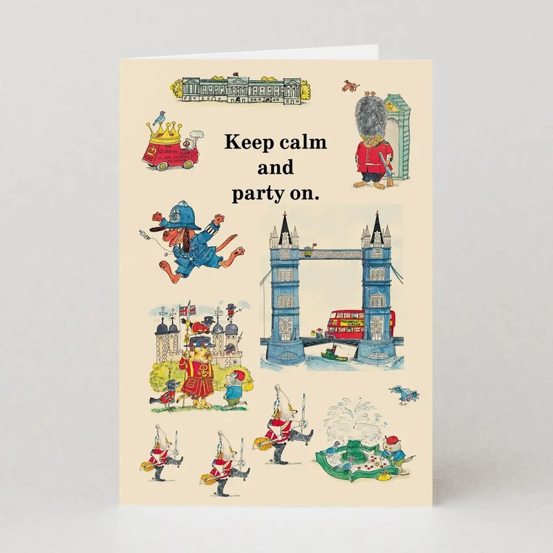 RICHARD SCARRY KEEP CALM AND PARTY ON CARD