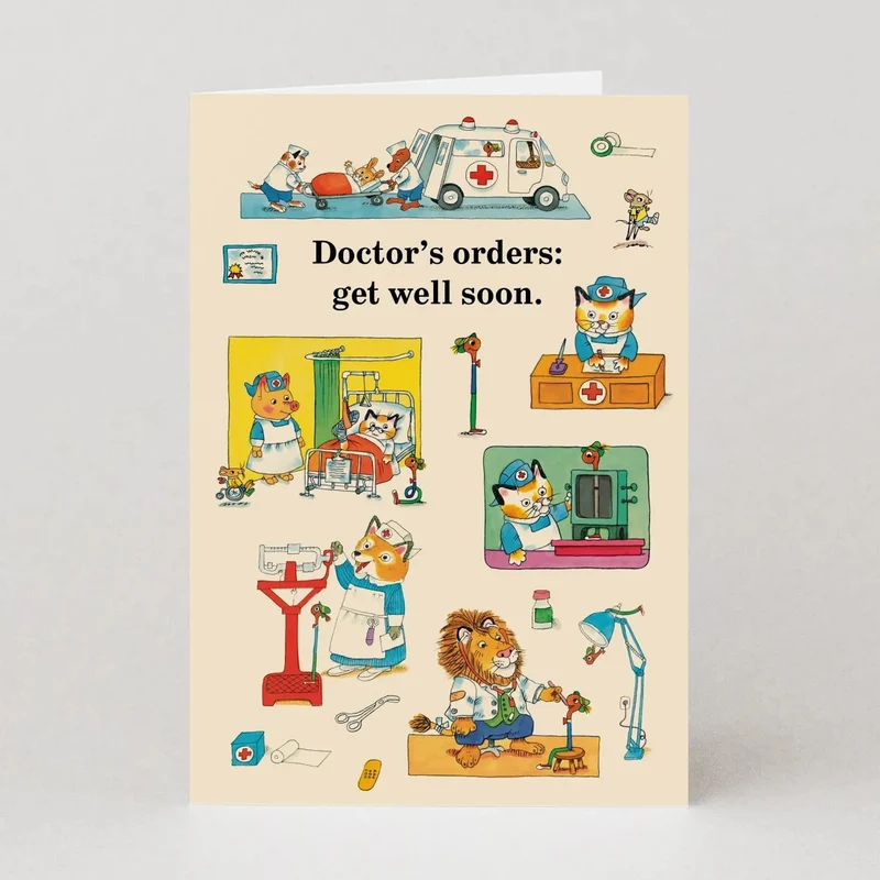 RICHARD SCARRY DOCTORS ORDERS CARD