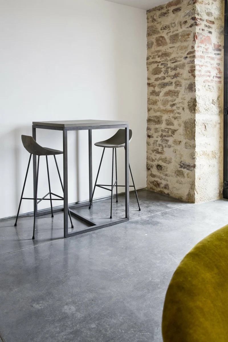 Chaise de bar en béton 44 x 43 x 93,5 Hauteville - Lyon Béton