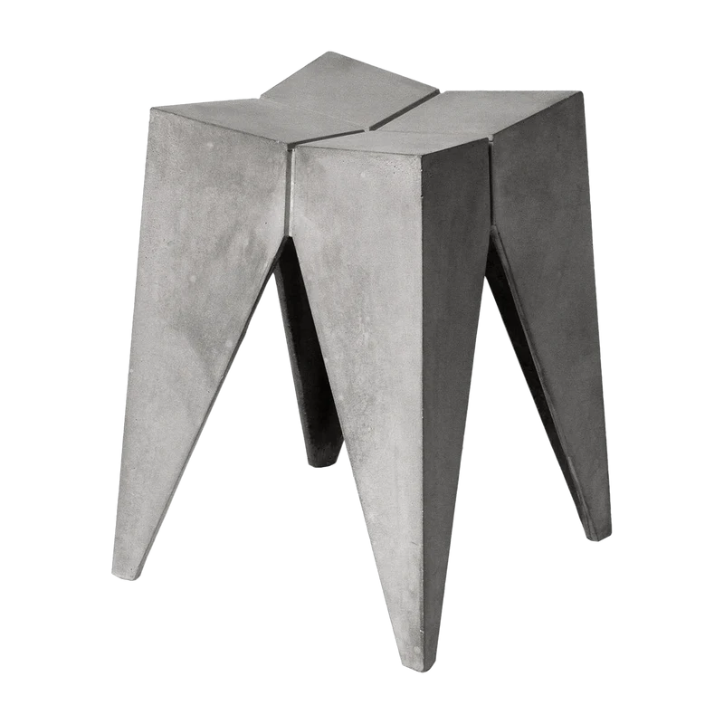 Tabouret contemporain en béton 35 x 35 x 45 Bridge - Lyon Béton