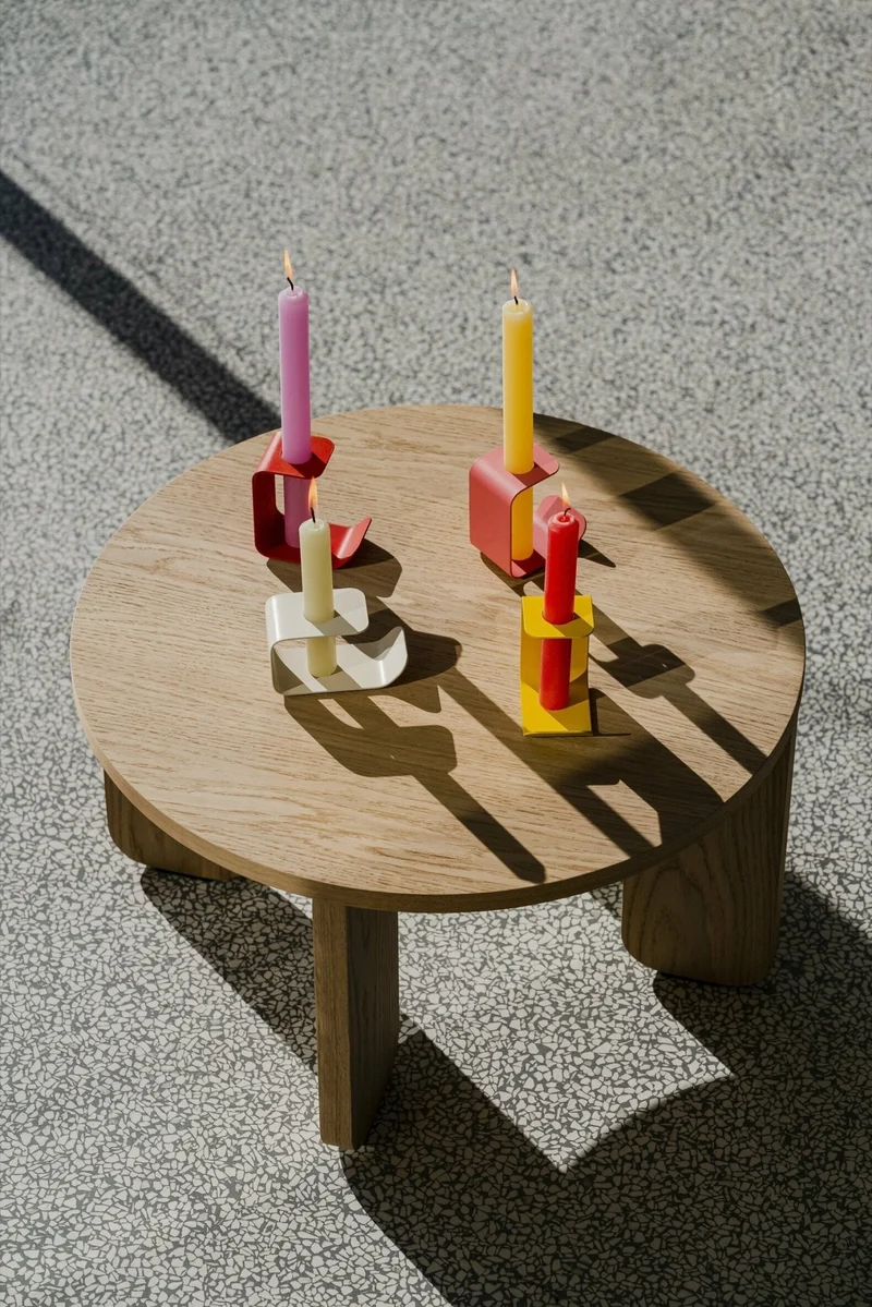 Petite table basse ronde chêne couleur "chêne" 30 x 55 Kuvu - Noo.ma