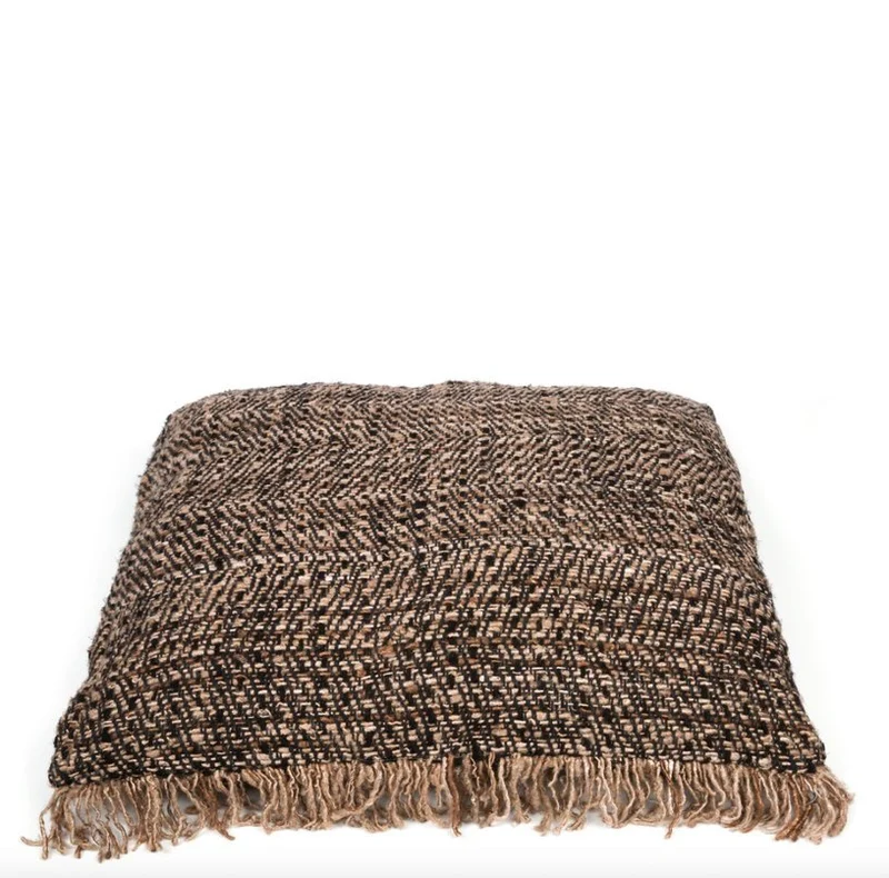 Housse de coussin 60 x 60 cm noir cuivre Oh My Gee - Bazar Bizar
