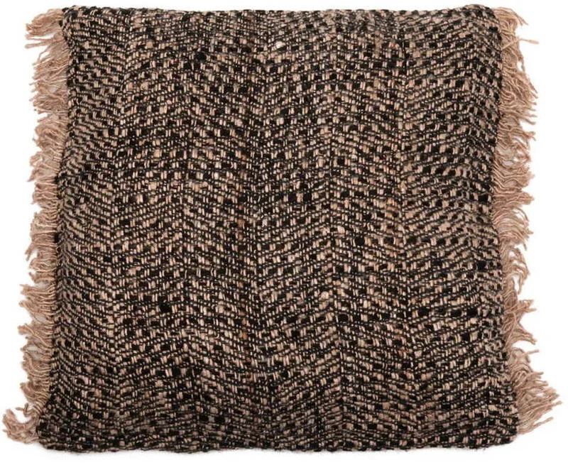 Housse de coussin 60 x 60 cm noir cuivre Oh My Gee - Bazar Bizar