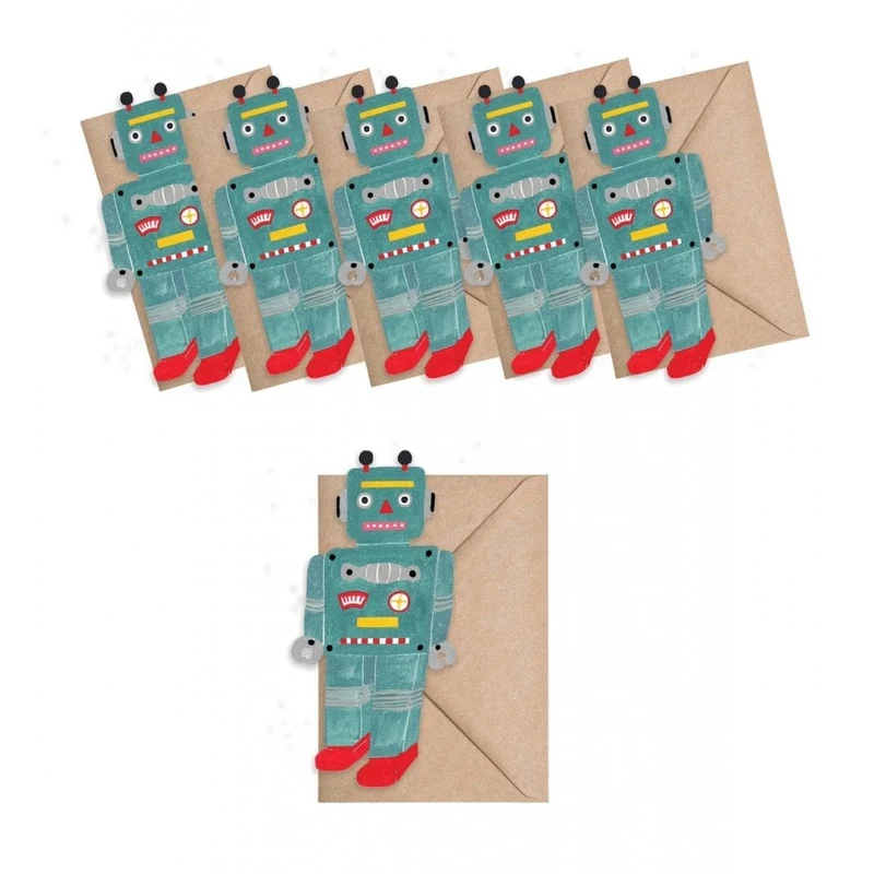 6 LITTLE ROBOT MINI CARDS