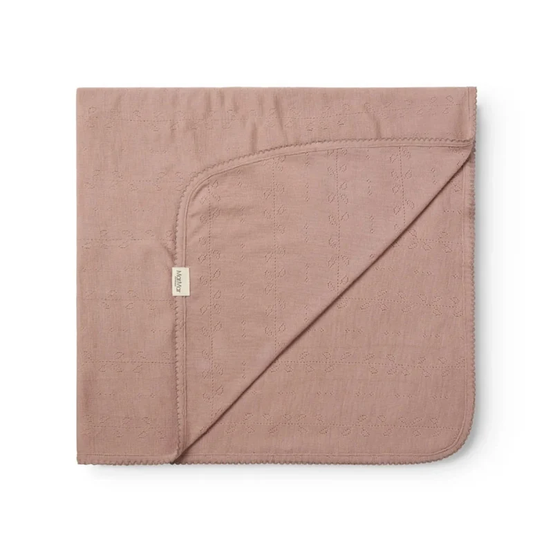 ALIDA WOOL POINTELLE BABY BLANKET