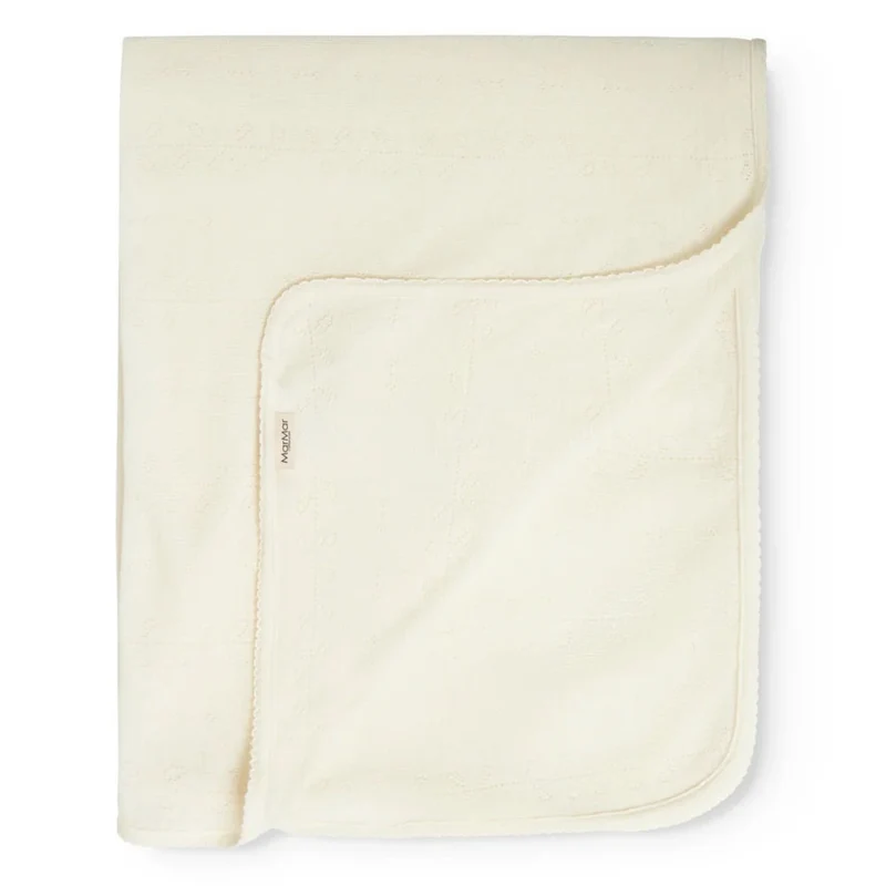 ALIDA WOOL POINTELLE BABY BLANKET
