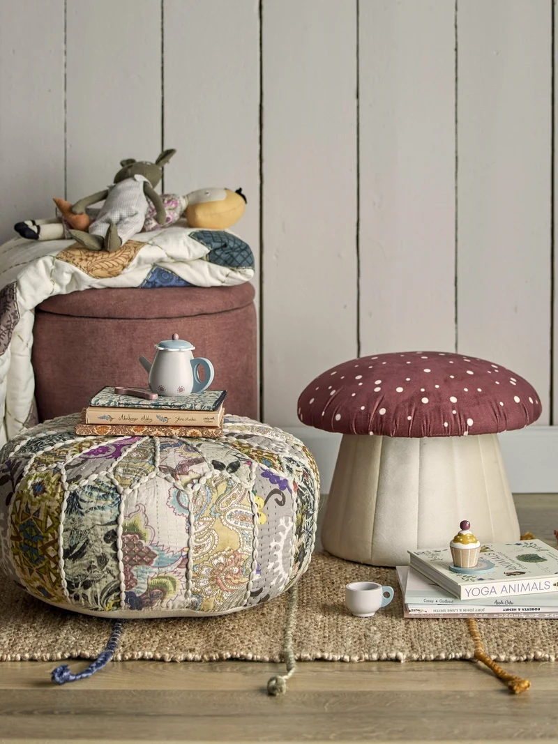 Lue Pouf Rouge Polyester - Bloomingville Mini