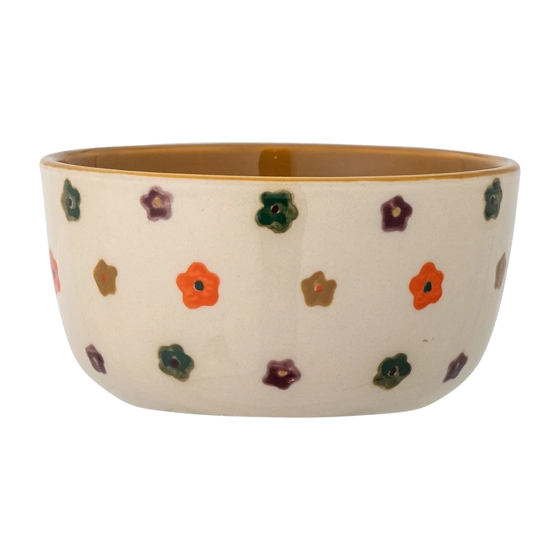 Bol en grès fleuri beige 12cm Addy - Bloomingville Mini