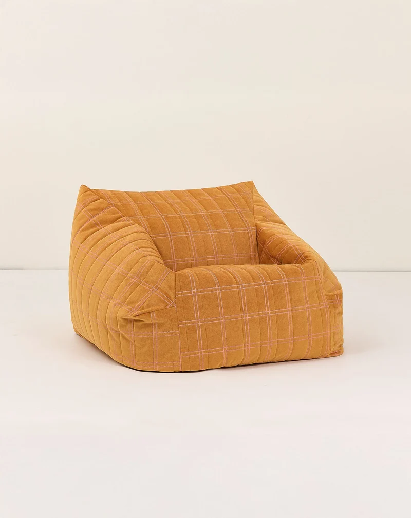 Nobodinoz Sitzsack-Sessel Chelsea Eco-Velvet Kindergrösse Blau