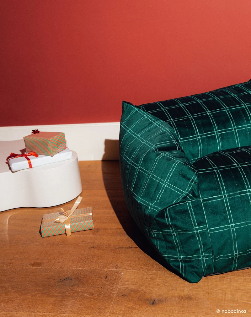 Nobodinoz Sitzsack-Sessel Chelsea Eco-Velvet Kindergrösse Rosa
