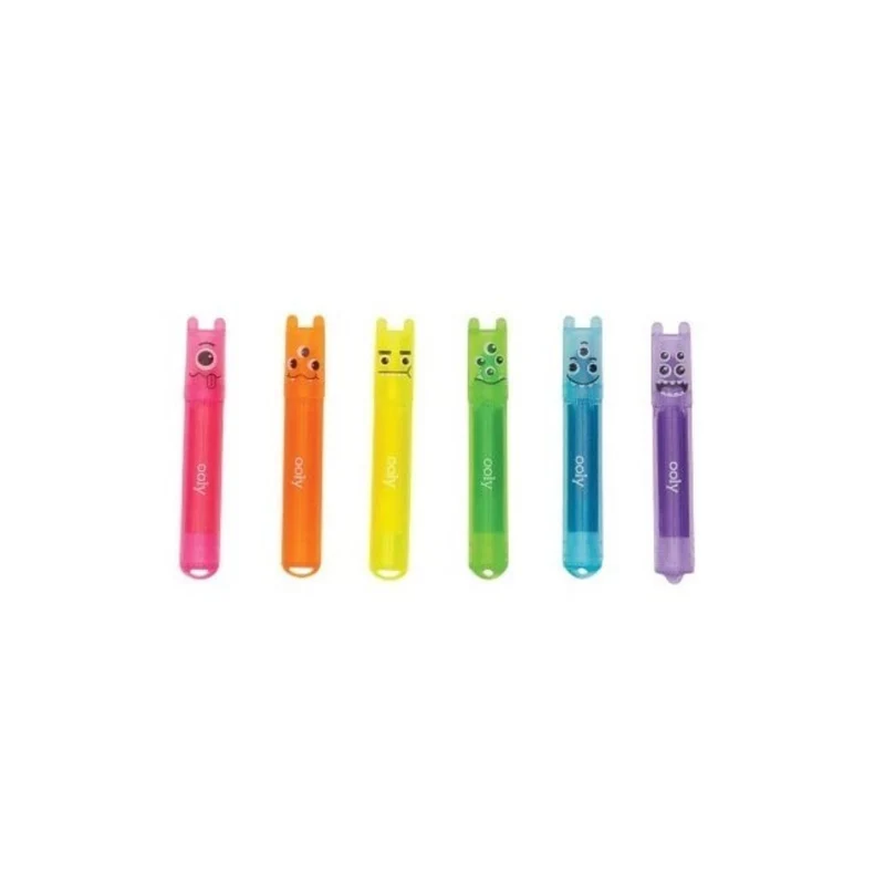 MINI MONSTER SCENTED HIGHLIGHTER PENS - 6 COLOURS