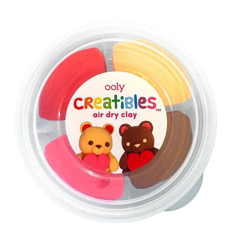 CREATIBLES DIY AIR DRY CLAY KIT 4 PIECE SET - LOVELY BEARS (6 YEARS+)