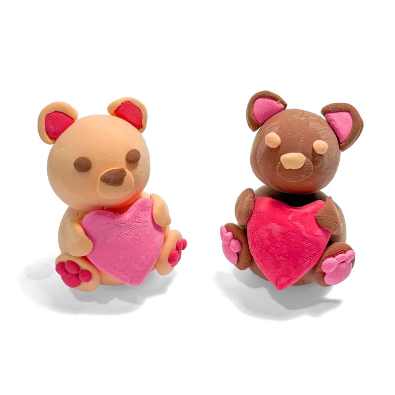 CREATIBLES DIY AIR DRY CLAY KIT 4 PIECE SET - LOVELY BEARS (6 YEARS+)