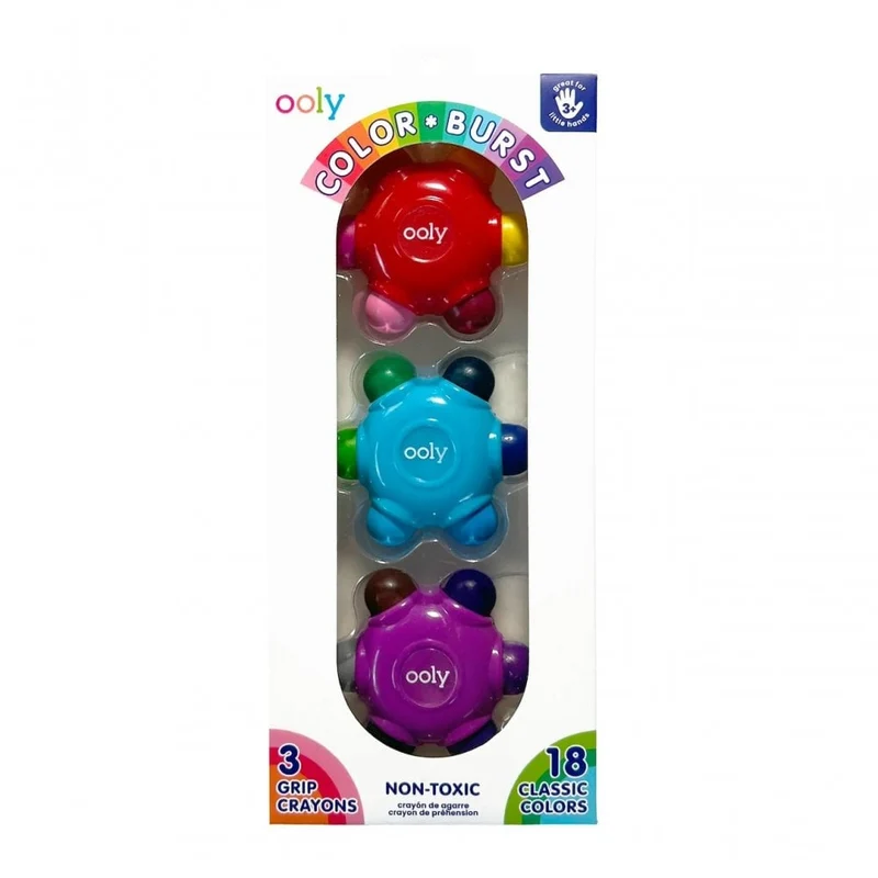 COLOUR BURST GRIP CRAYONS (3 YEARS+)
