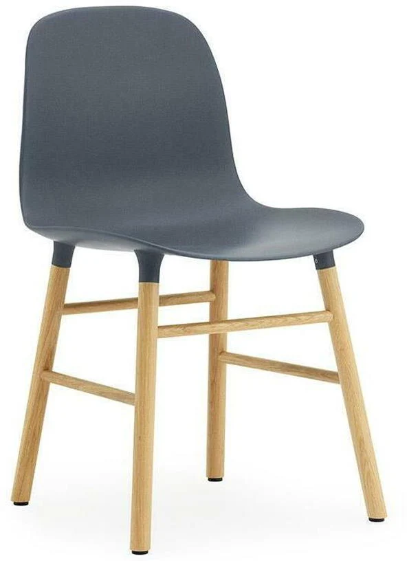 Chaise en chêne naturel et pp bleu Form - Normann Copenhagen