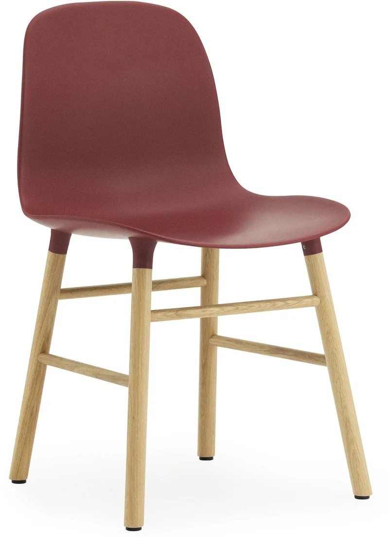 Chaise en chêne naturel et pp rouge Form - Normann Copenhagen