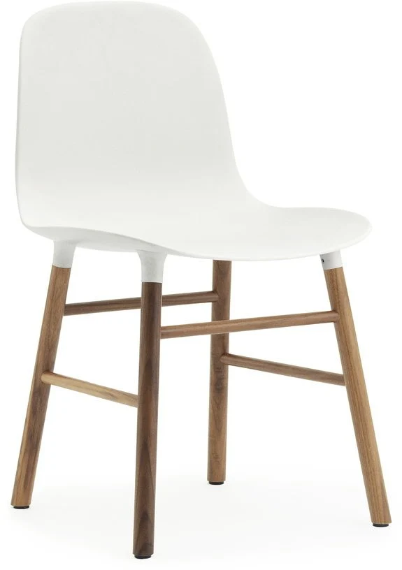 Chaise en noyer naturel et pp blanc Form - Normann Copenhagen