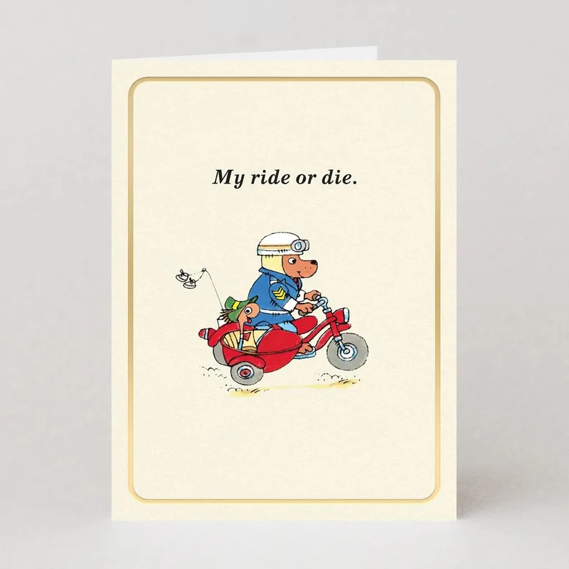 RICHARD SCARRY MY RIDE OR DIE MINI CARD
