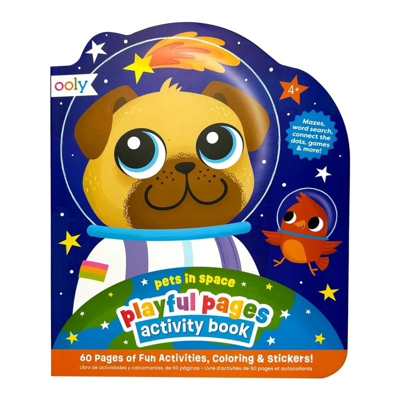 PLAYFUL PAGES ACTIVITY BOOK + STICKERS - PETS IN SPACE (4 YEARS+)