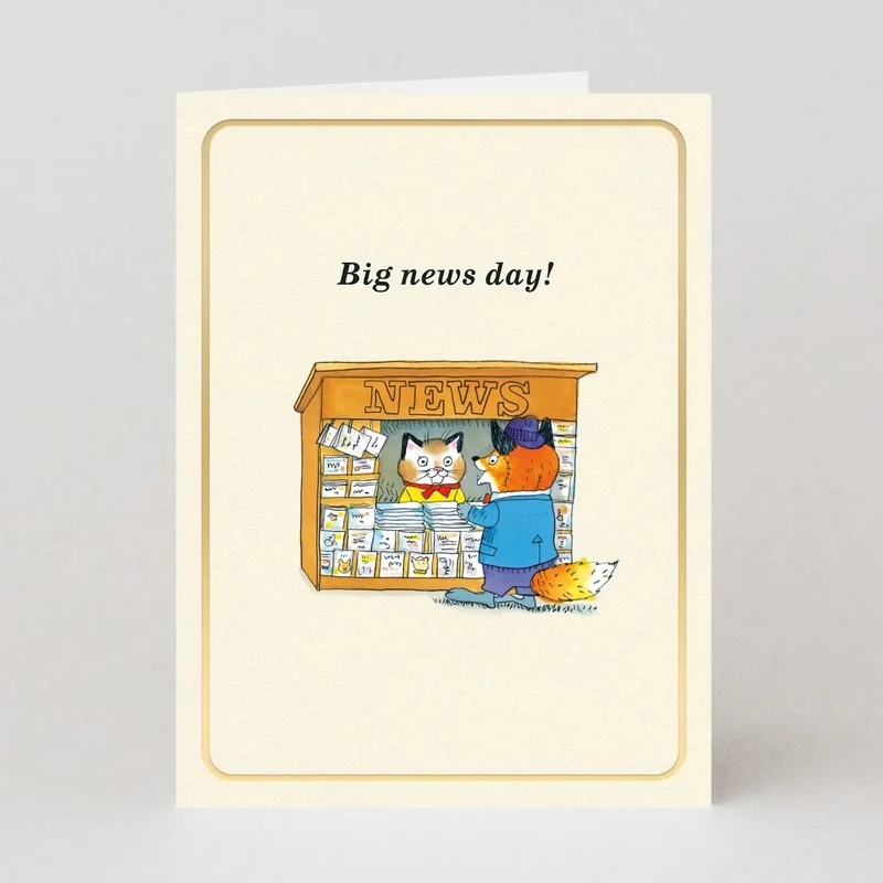 RICHARD SCARRY BIG NEWS MINI CARD