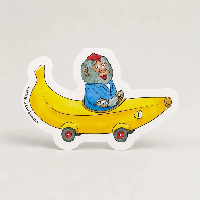 RICHARD SCARRY BANANA GORILLA CAR CARD