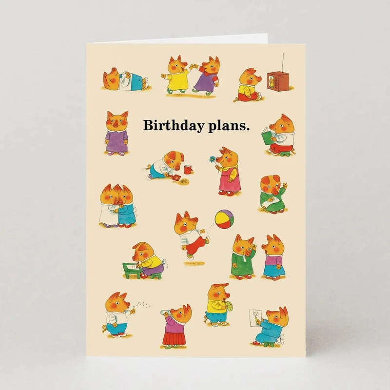RICHARD SCARRY BIRTHDAY PLANS CARD