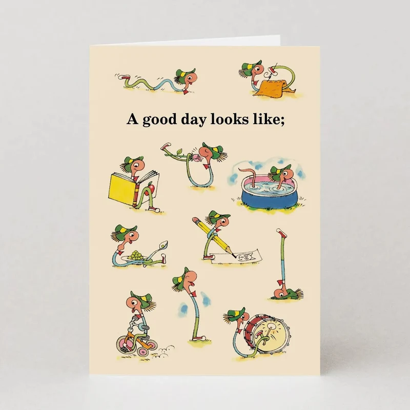 RICHARD SCARRY A GOOD DAY LOOKS LIKE CARD