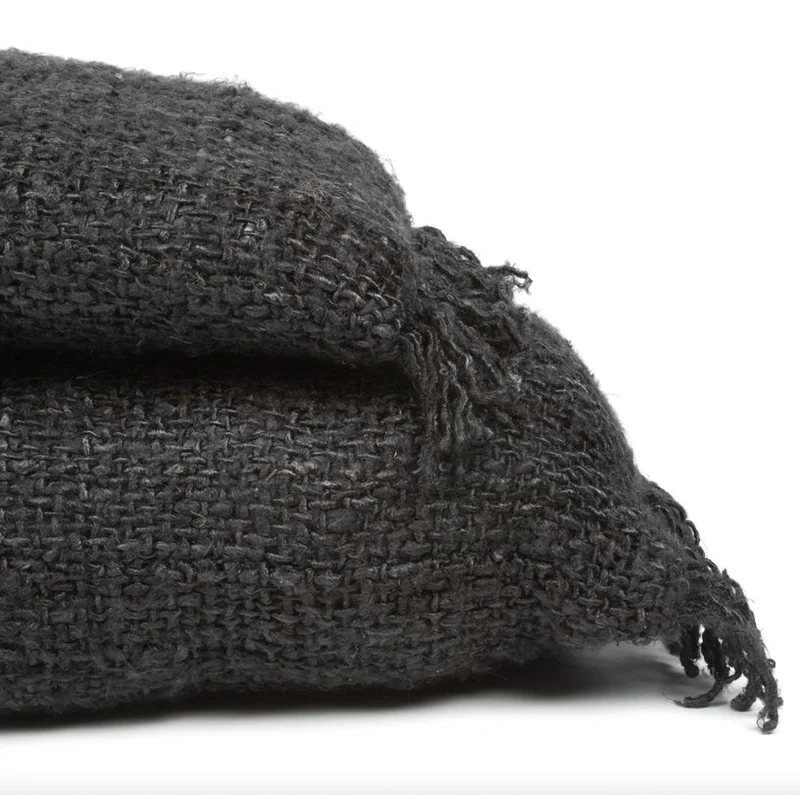 Housse de coussin 35 x 100 cm noir marine Oh My Gee - Bazar Bizar