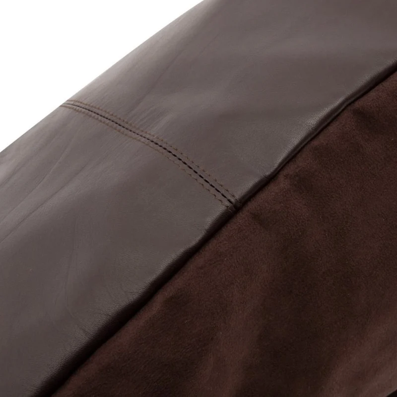 Housse de coussin en cuir 60 x 60 cm chocolat - Bazar Bizar