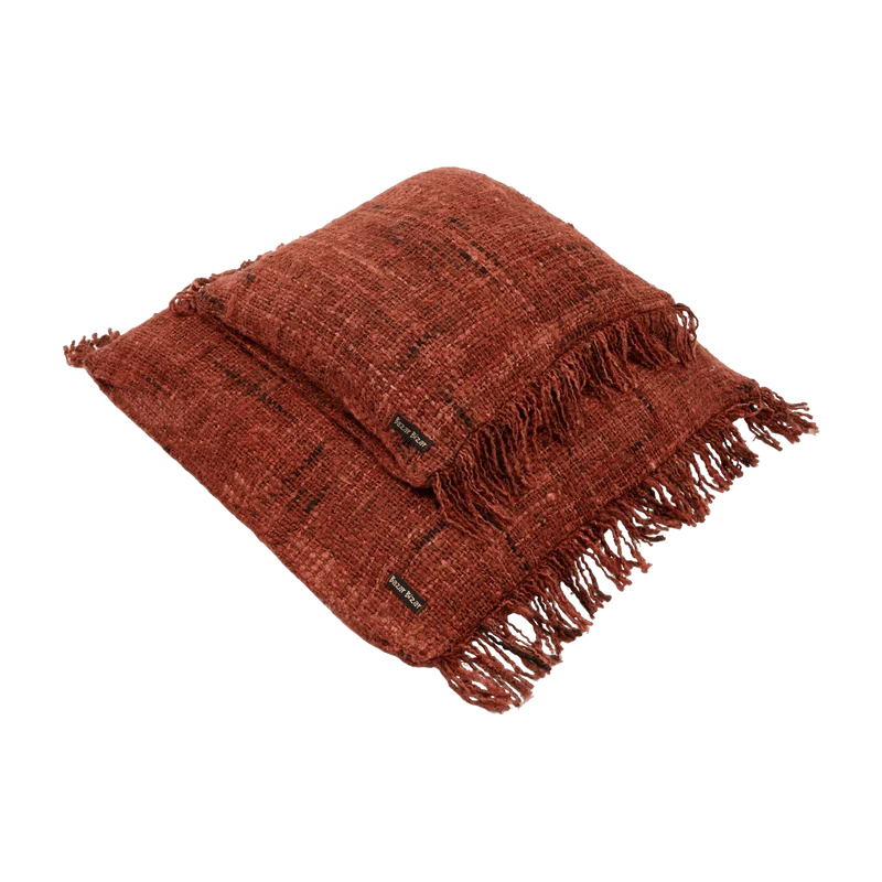 Housse de coussin 60 x 60 cm rouge cerise Oh My Gee - Bazar Bizar
